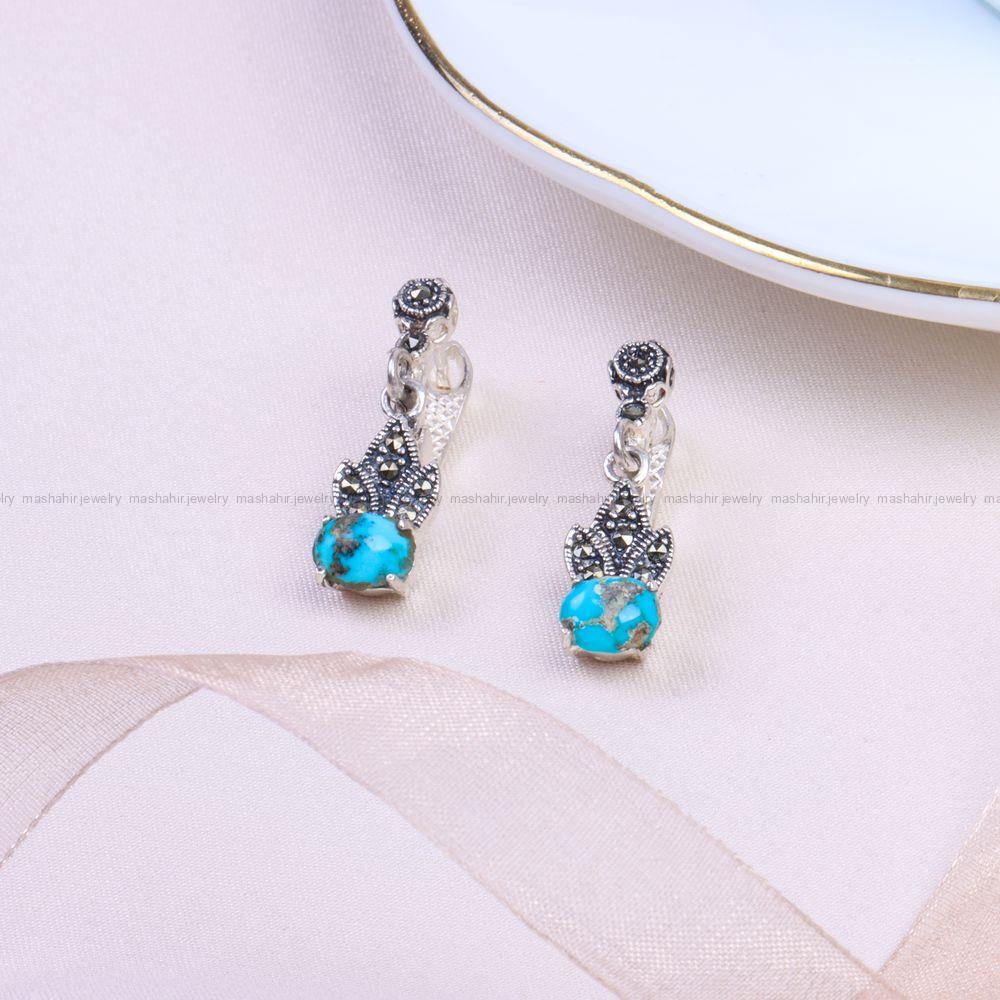 گوشواره فیروزه زنانه کد 9511