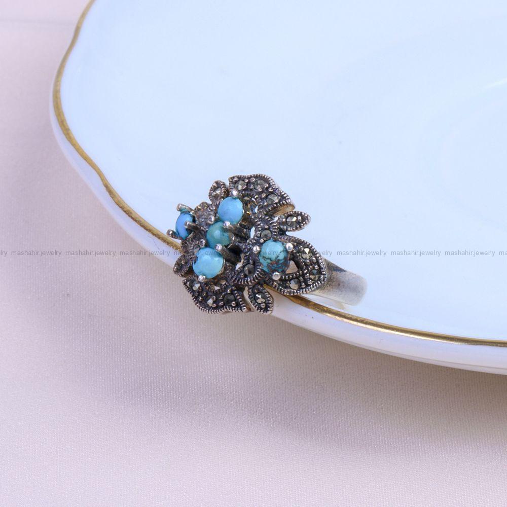 انگشتر فیروزه شجری زنانه کد 9485