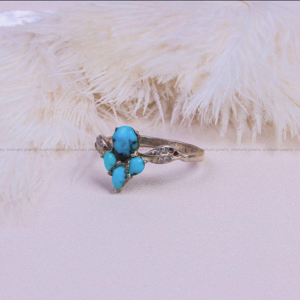 انگشتر فیروزه شجری زنانه کد 9488