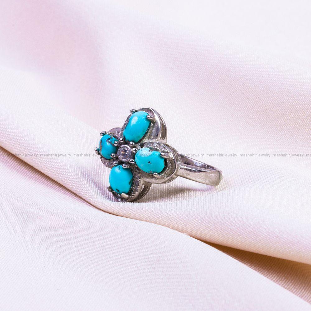 انگشتر فیروزه شجری زنانه کد 9492