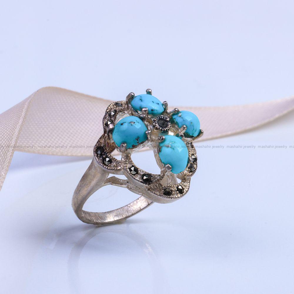 انگشتر فیروزه شجری زنانه کد 9494
