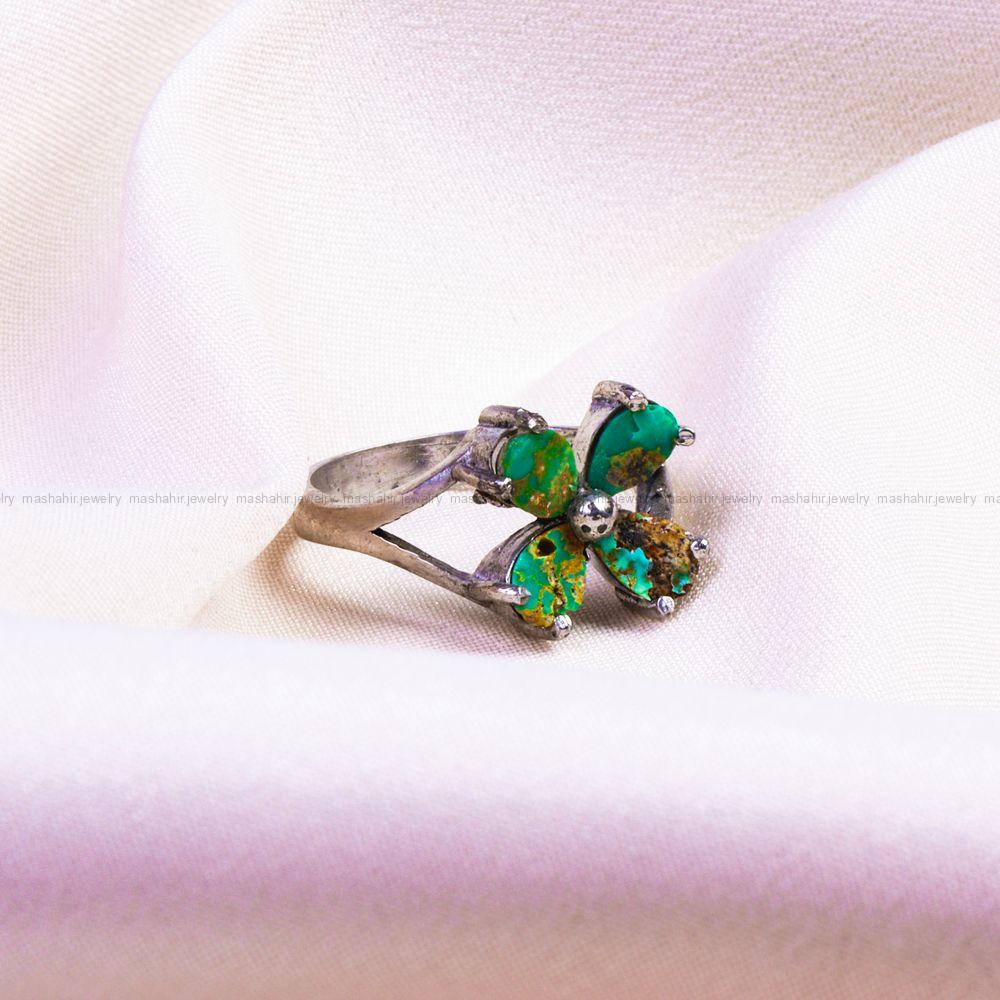 انگشتر فیروزه شجری زنانه کد 9498