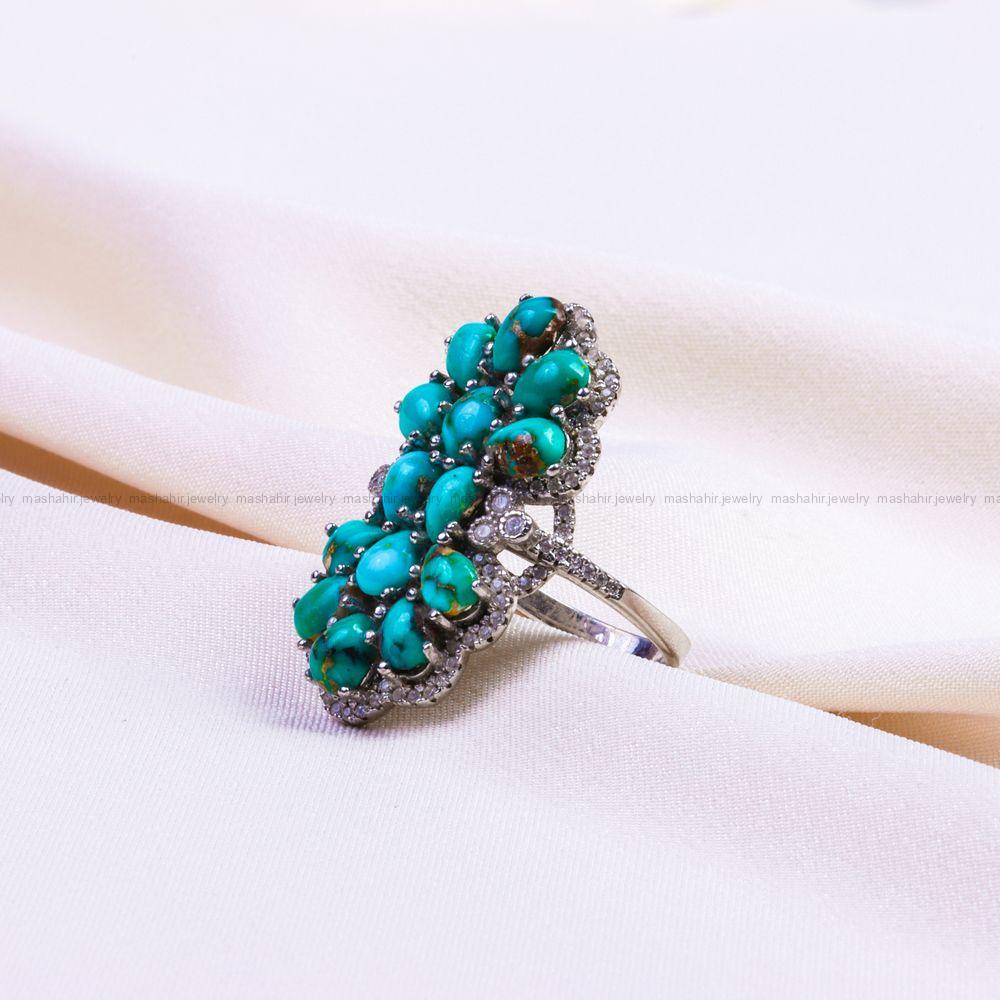 انگشتر فیروزه شجری زنانه کد 9503