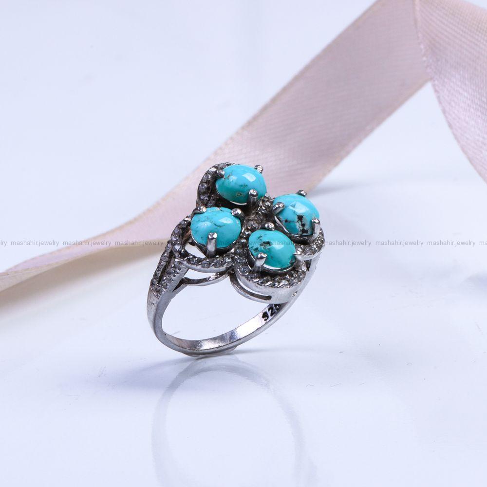 انگشتر فیروزه شجری زنانه کد 9505