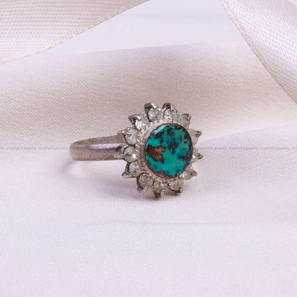 انگشتر فیروزه شجری زنانه کد 9517