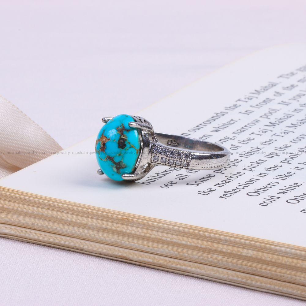 انگشتر فیروزه شجری زنانه کد 9518