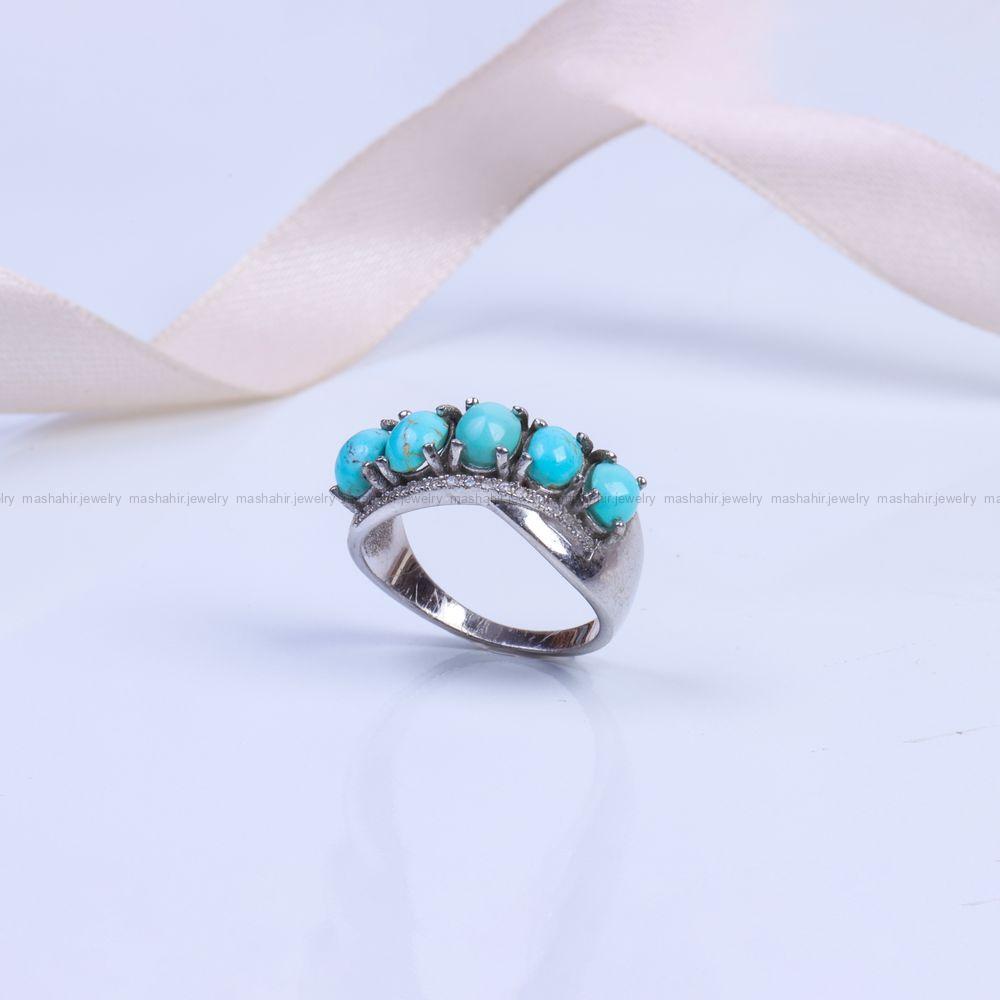 انگشتر فیروزه شجری زنانه کد 9533