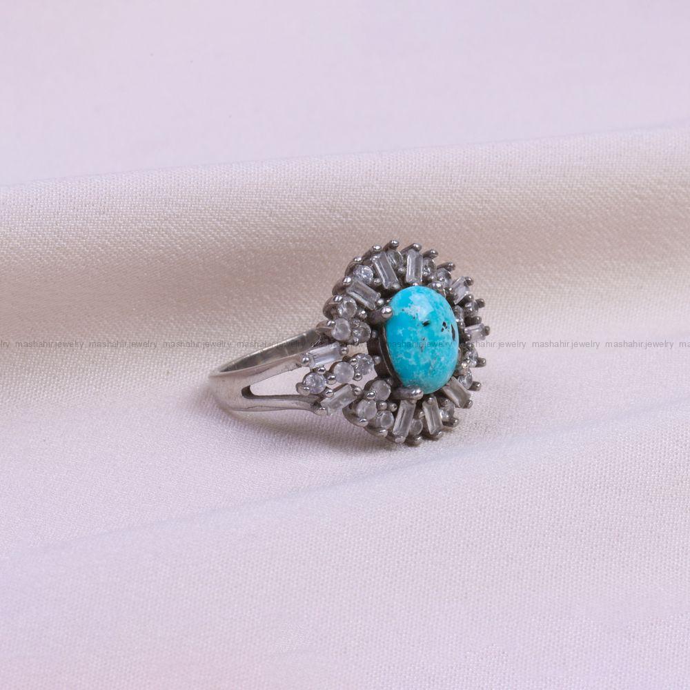 انگشتر فیروزه شجری زنانه کد 9541