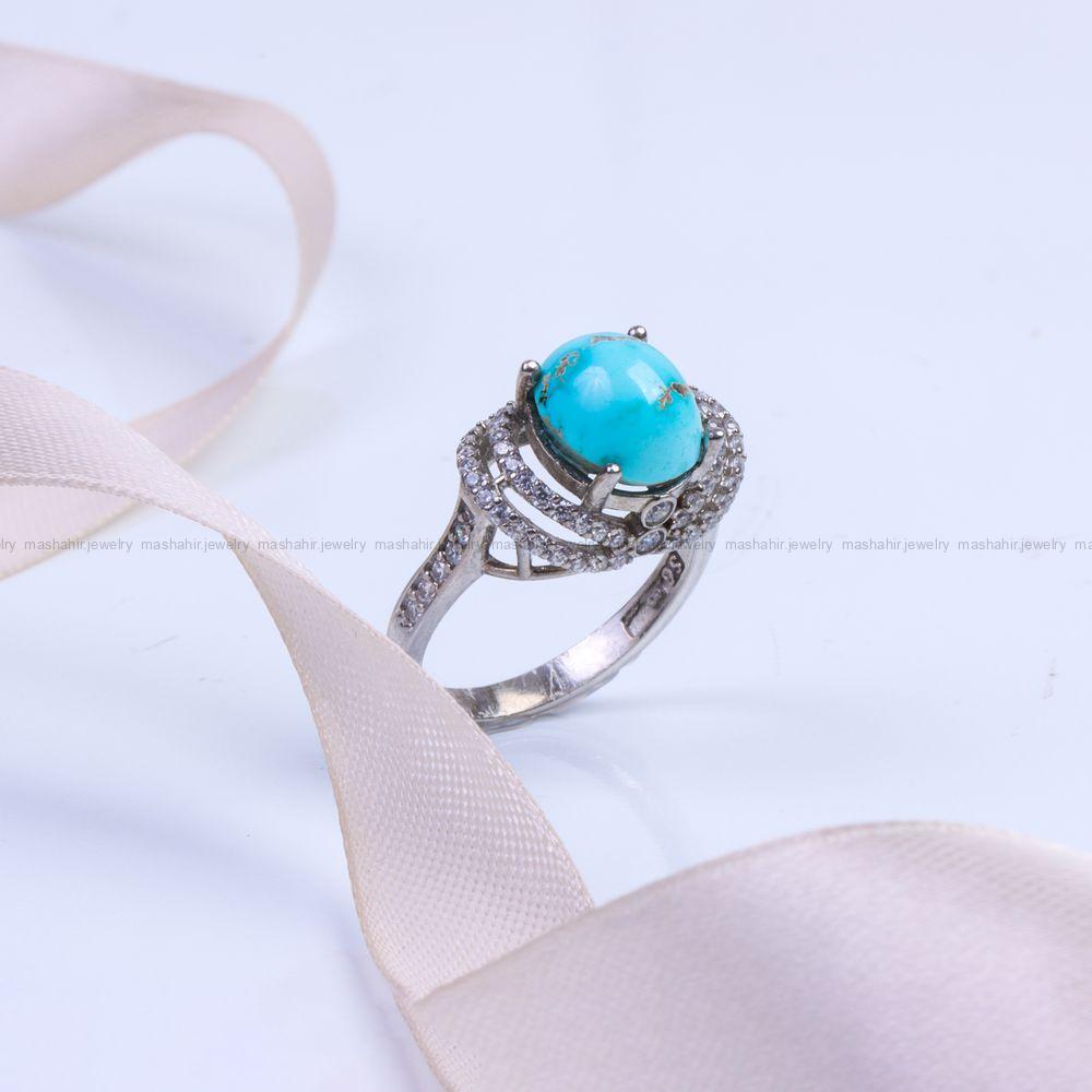 انگشتر فیروزه شجری زنانه کد 9542