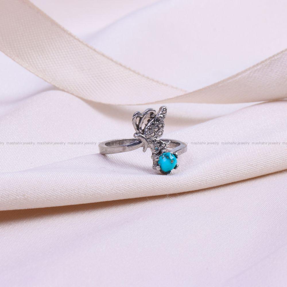 انگشتر فیروزه شجری زنانه کد 9543