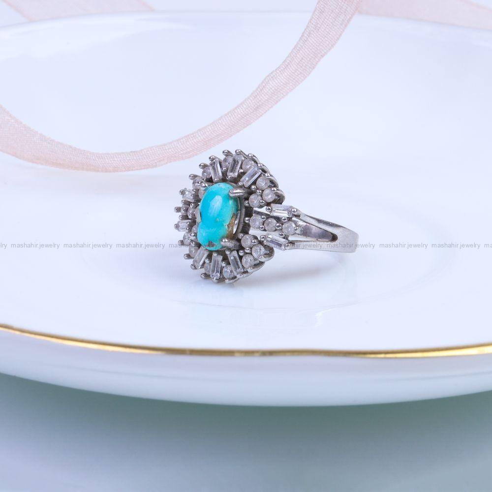 انگشتر فیروزه شجری زنانه کد 9545