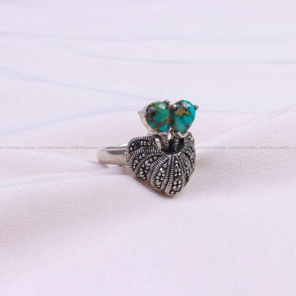 انگشتر فیروزه شجری زنانه کد 9547