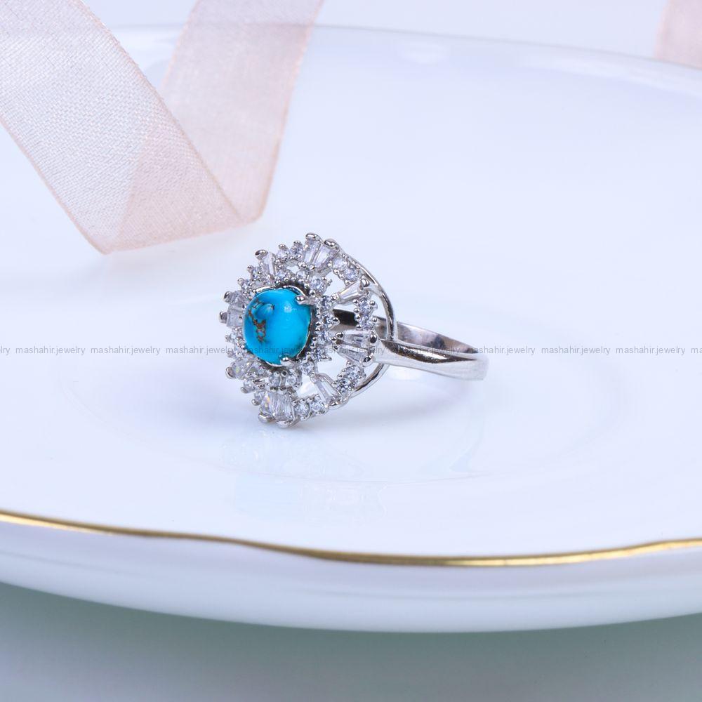 انگشتر فیروزه شجری زنانه کد 9557