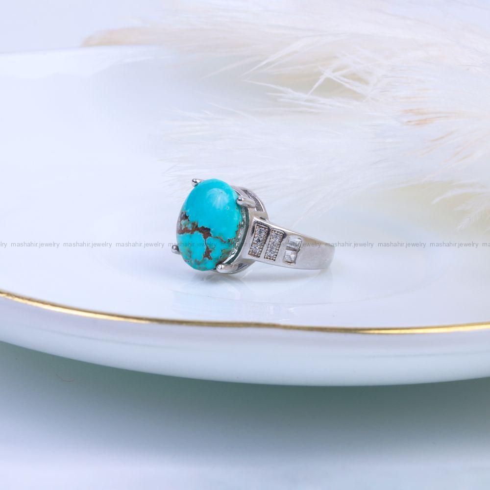 انگشتر فیروزه شجری زنانه کد 9568