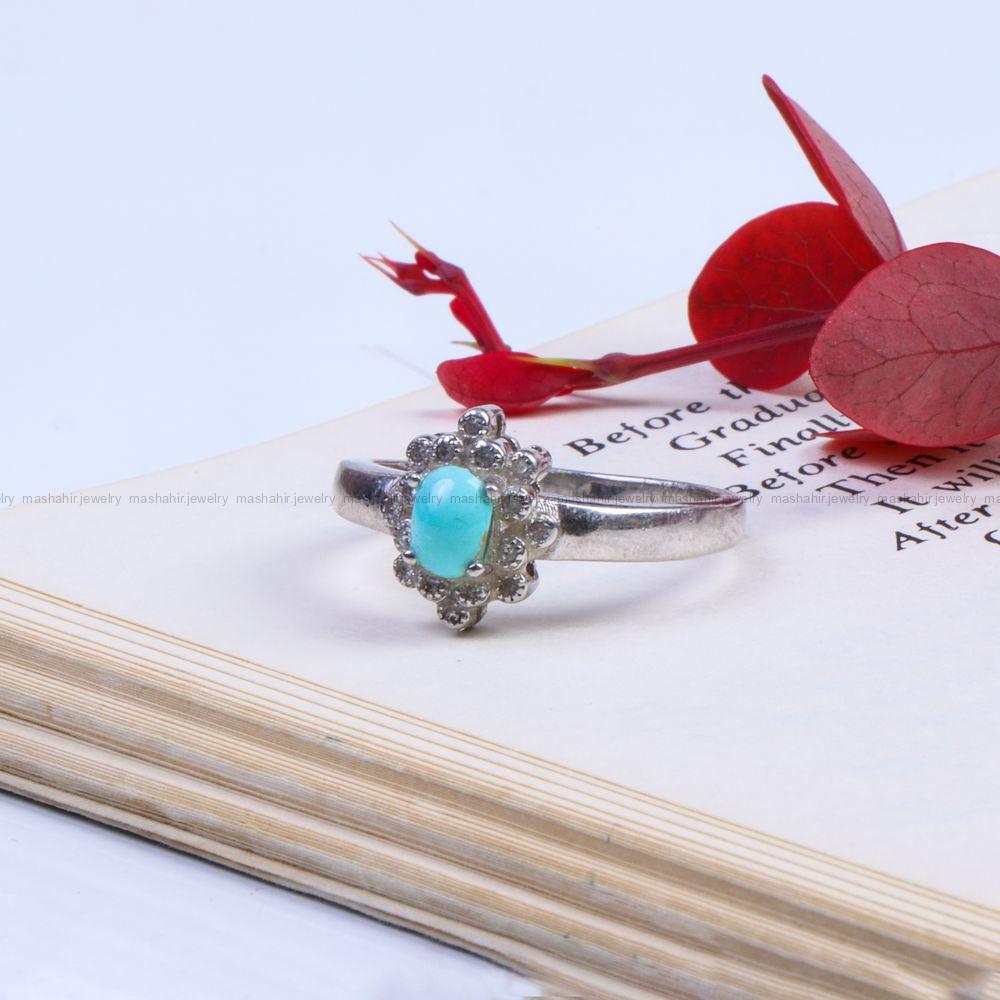 انگشتر فیروزه شجری زنانه کد 9570
