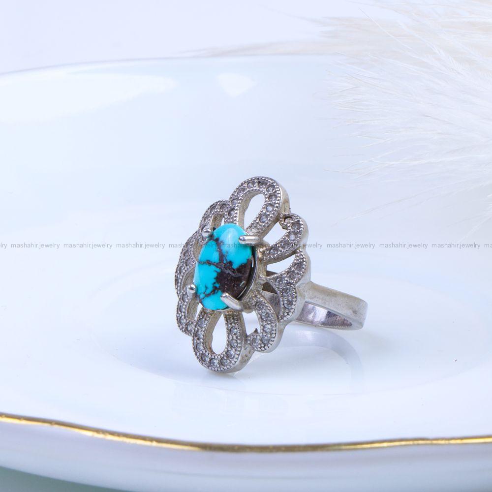 انگشتر فیروزه شجری زنانه کد 9573