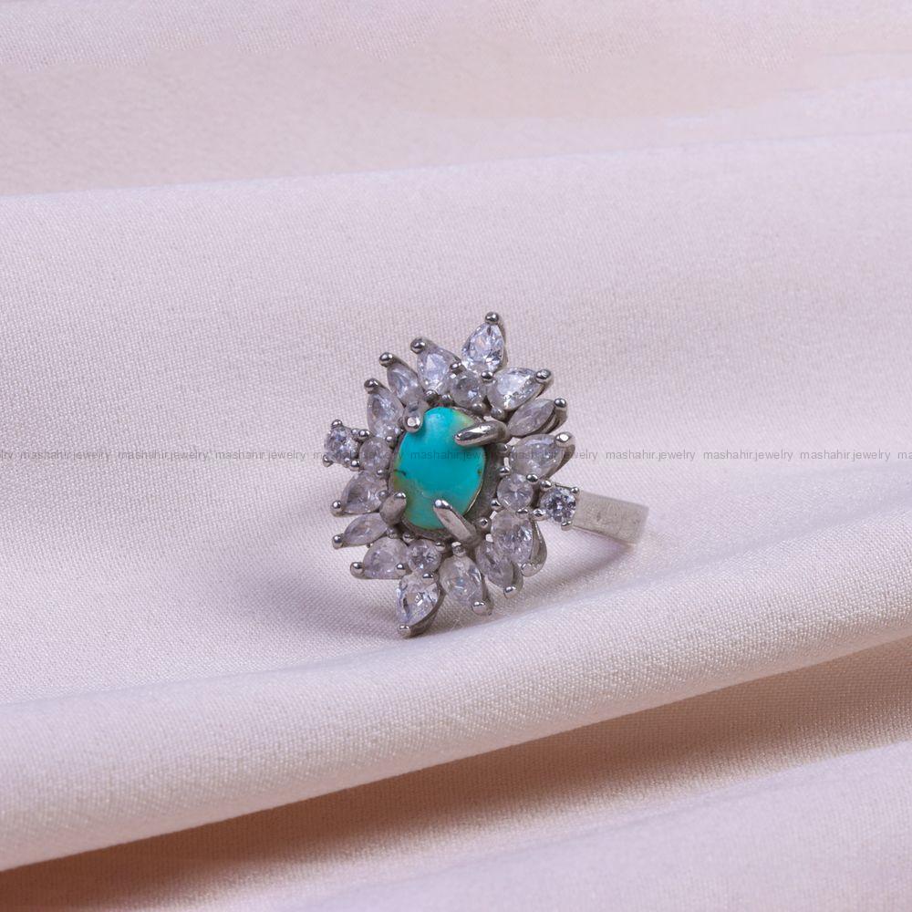 انگشتر فیروزه شجری زنانه کد 9581