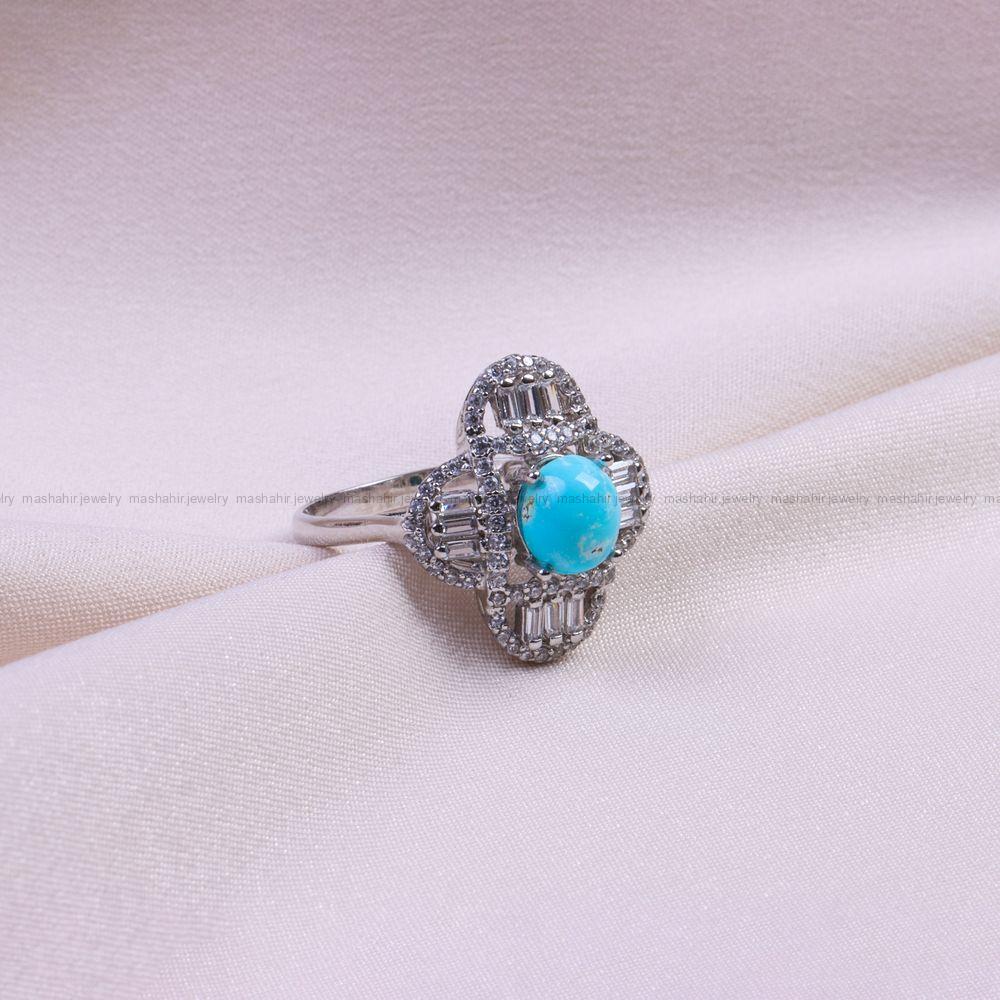 انگشتر فیروزه شجری زنانه کد 9582