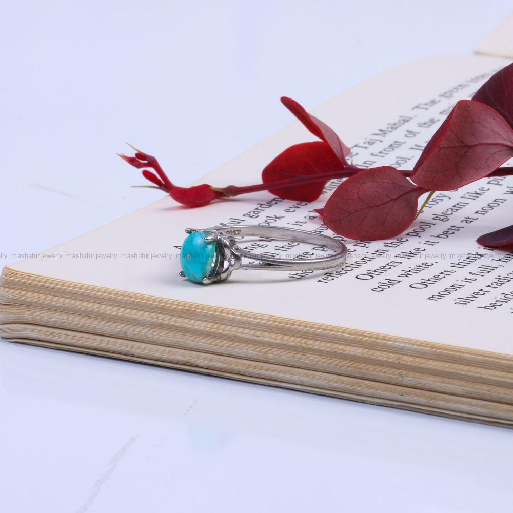 انگشتر فیروزه شجری زنانه کد 9586
