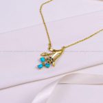 گردنبند فیروزه زنانه کد 9599