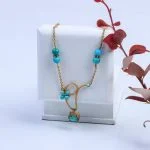 گردنبند فیروزه زنانه کد 9601