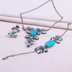 نیم ست فیروزه زنانه کد 9608