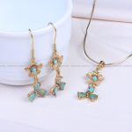 نیم ست فیروزه زنانه کد 9609