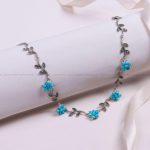 گردنبند فیروزه زنانه کد 9615