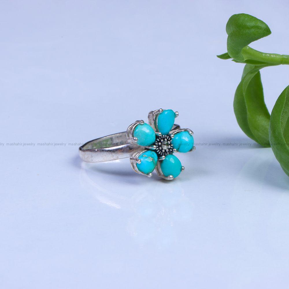 انگشتر فیروزه شجری زنانه کد 9642