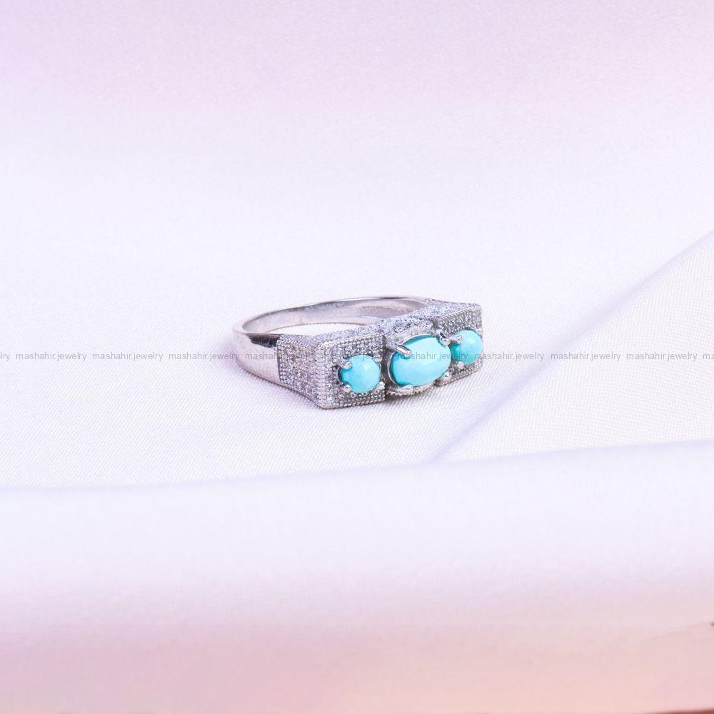 انگشتر فیروزه شجری زنانه کد 9649