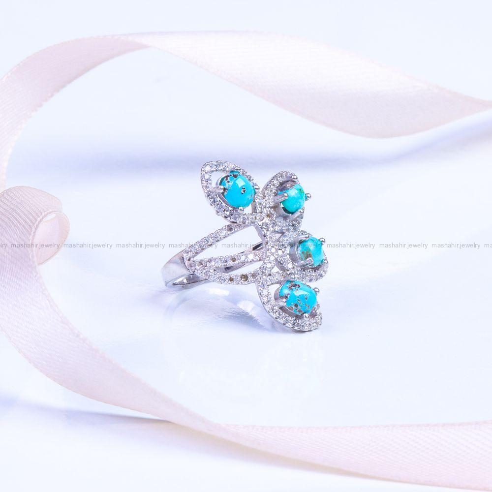 انگشتر فیروزه شجری زنانه کد 9652
