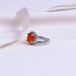 انگشتر عقیق یمن زنانه کد 9663