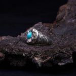 انگشتر فیروزه عجمی مردانه کد 9693