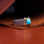 انگشتر فیروزه عجمی مردانه کد 9708