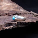 انگشتر فیروزه عجمی مردانه کد 9715