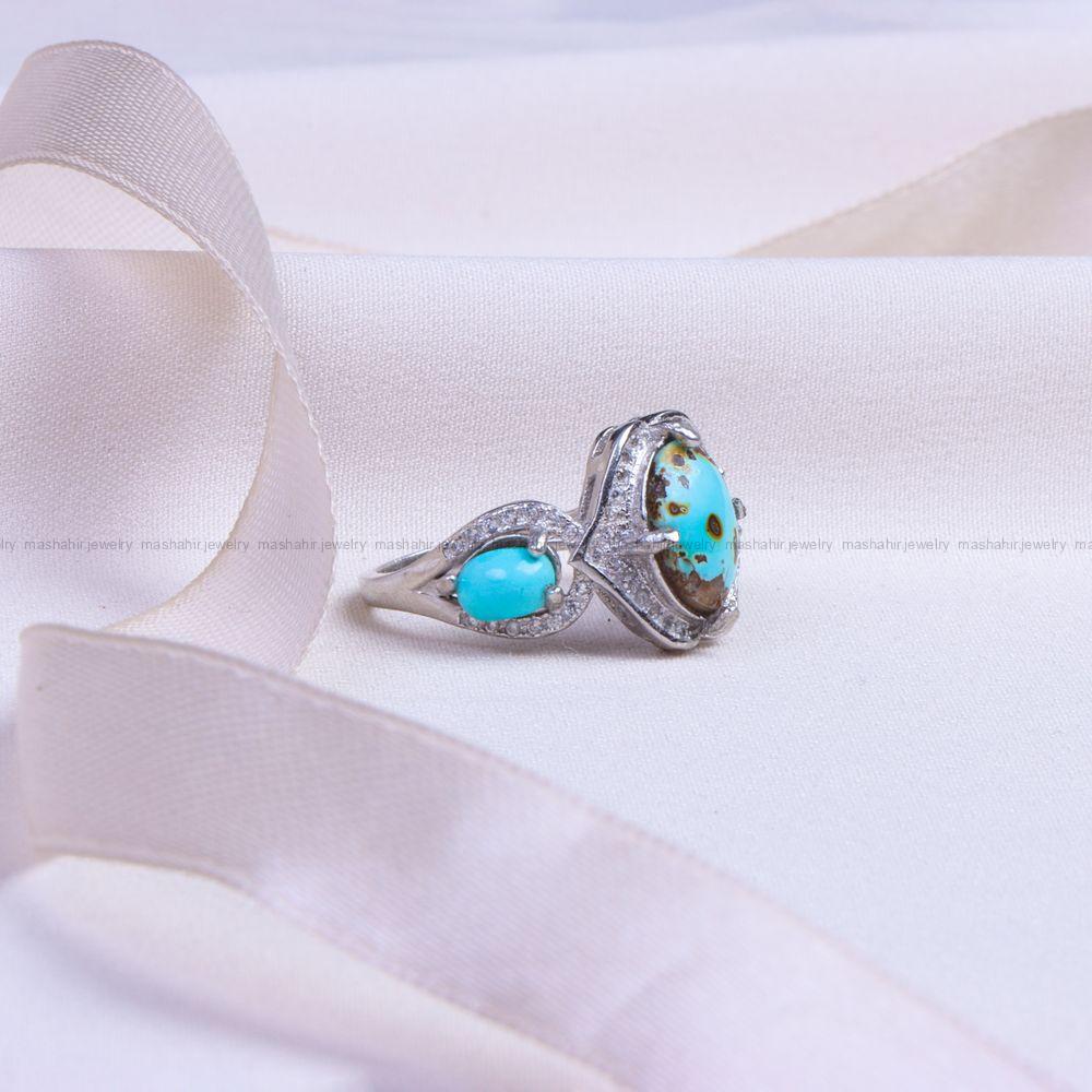 انگشتر فیروزه شجری زنانه کد 9738