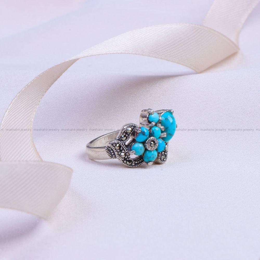 انگشتر فیروزه شجری زنانه کد 9742