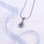 گردنبند سنتاتیک یاقوت زنانه کد 9755