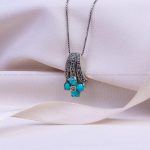 گردنبند فیروزه زنانه کد 9767