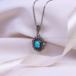 گردنبند فیروزه زنانه کد 9768