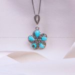 گردنبند فیروزه زنانه کد 9770