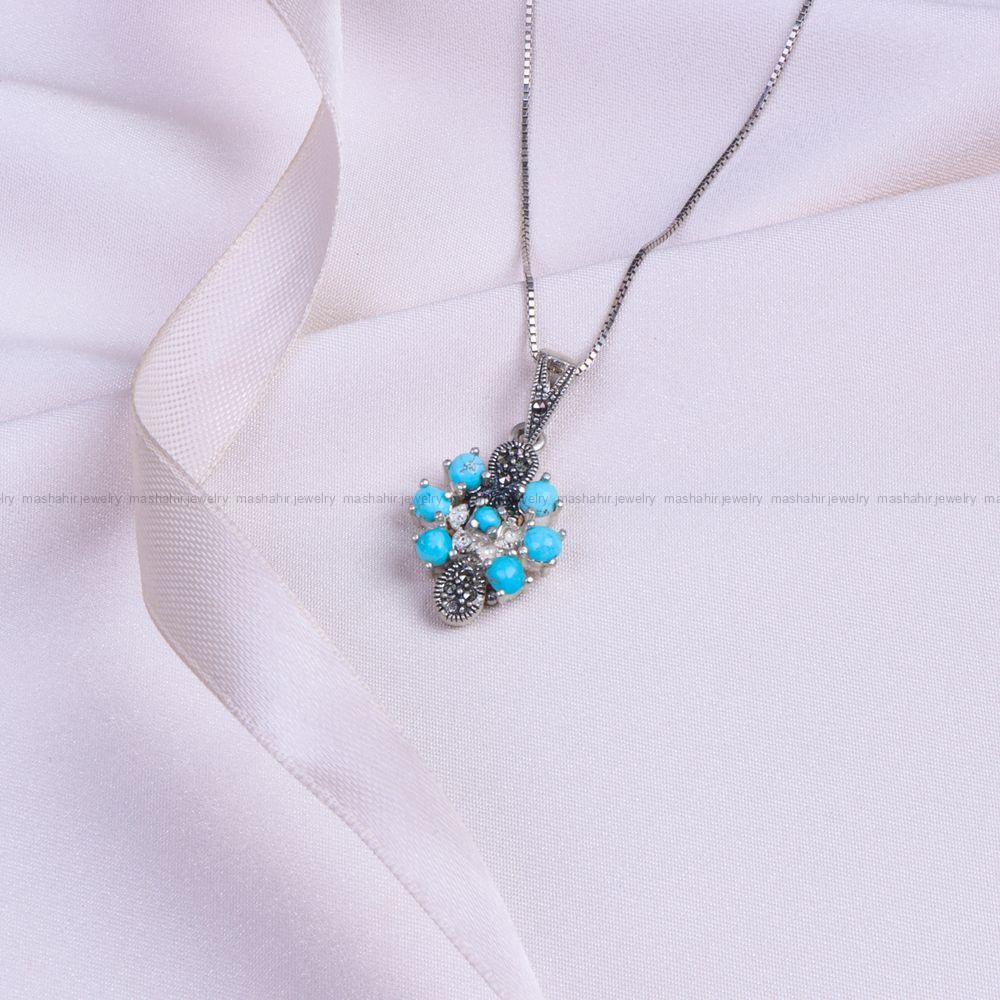 گردنبند فیروزه زنانه کد 9776