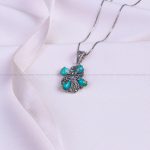 گردنبند فیروزه زنانه کد 9777