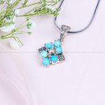 گردنبند فیروزه زنانه کد 9789