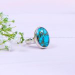 انگشتر فیروزه شجری زنانه کد 9802ر