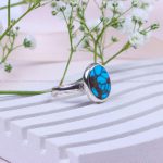 انگشتر فیروزه شجری زنانه کد 9837