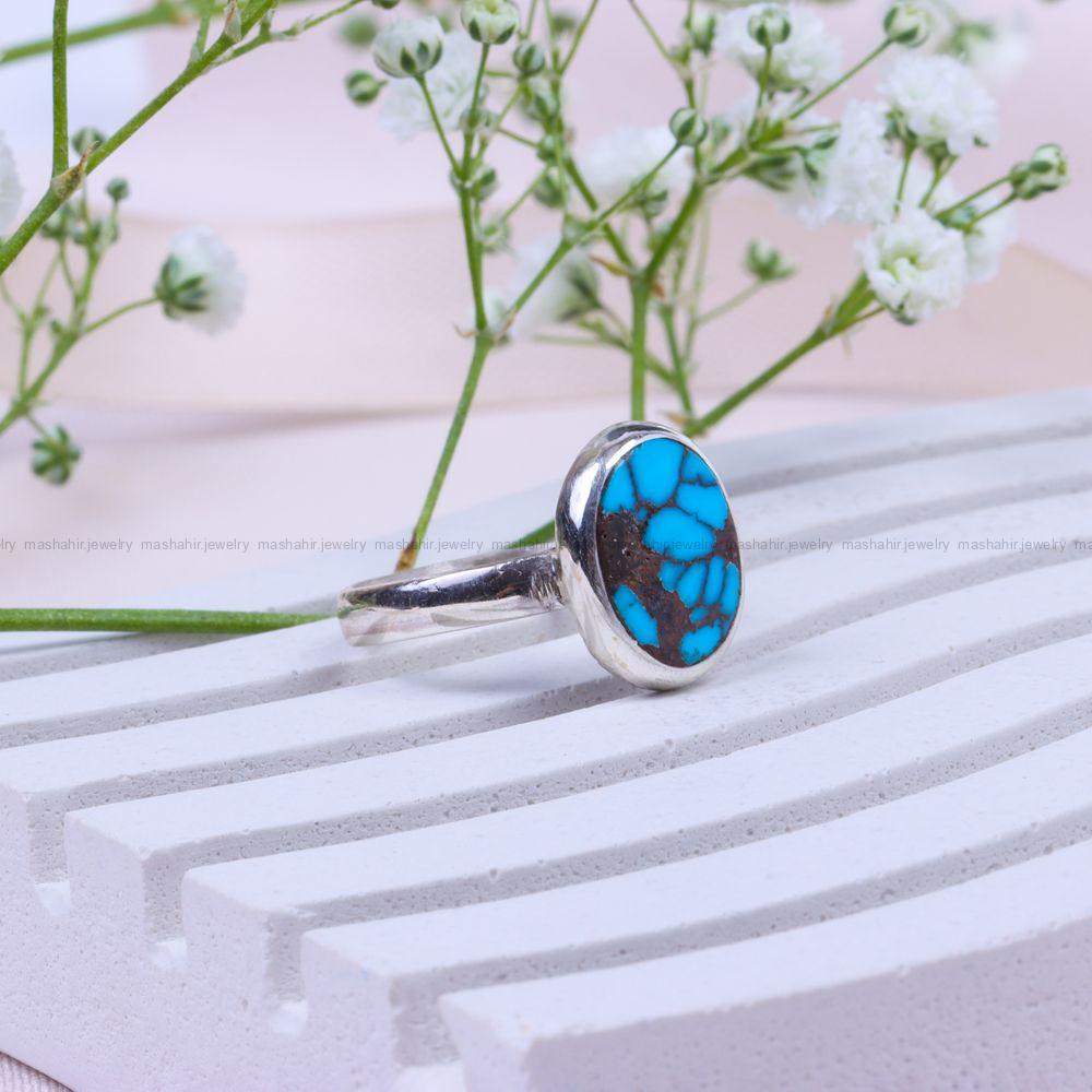 انگشتر فیروزه شجری زنانه کد 9837