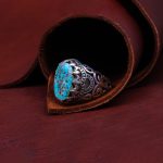 انگشتر فیروزه شجری مردانه کد 9847