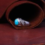 انگشتر فیروزه عجمی مردانه کد 9851