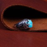 انگشتر فیروزه شجری مردانه کد 9895